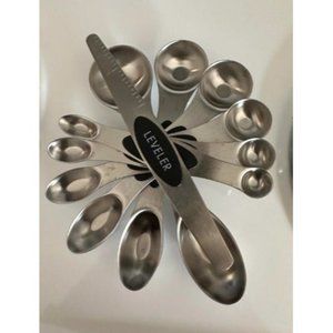 Magnetic Measuring Spoons Set Stainless Steel with Leveler